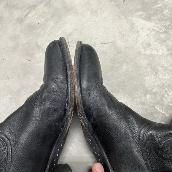 Lucchese 2000 Series Cowboy Boots Men’s 10.5 D Black Leather Western - Picture 10 of 10